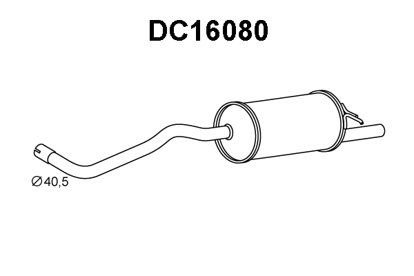 DC16080 VENEPORTE Глушитель выхлопных газов конечный (фото 1)