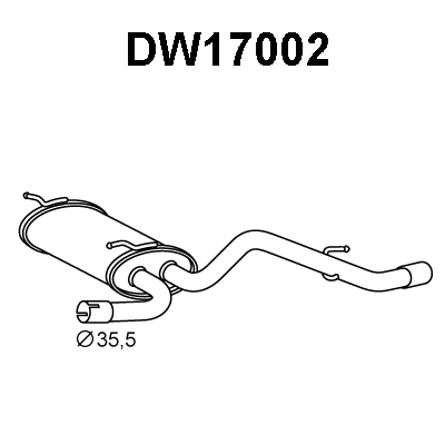 DW17002 VENEPORTE Глушитель выхлопных газов конечный (фото 1)