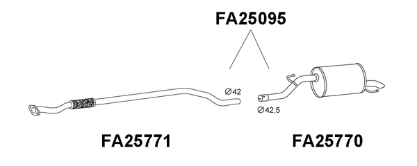 FA25095 VENEPORTE Глушитель выхлопных газов конечный (фото 1)