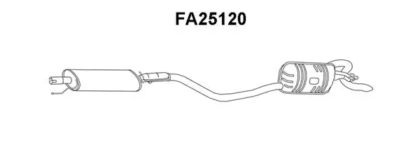 FA25120 VENEPORTE Глушитель выхлопных газов конечный (фото 1)