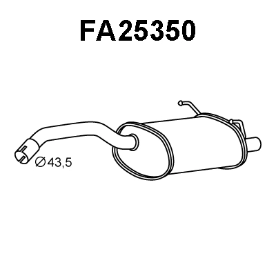 FA25350 VENEPORTE Глушитель выхлопных газов конечный (фото 1)