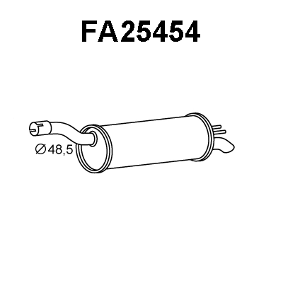FA25454 VENEPORTE Глушитель выхлопных газов конечный (фото 1)