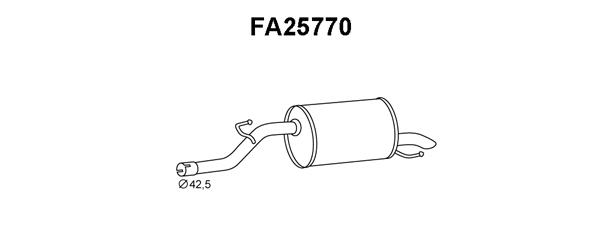 FA25770 VENEPORTE Глушитель выхлопных газов конечный (фото 1)