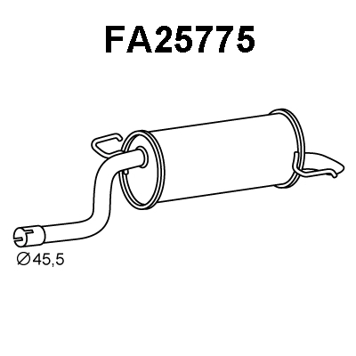 FA25775 VENEPORTE Глушитель выхлопных газов конечный (фото 1)