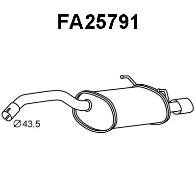 FA25791 VENEPORTE Глушитель выхлопных газов конечный (фото 1)
