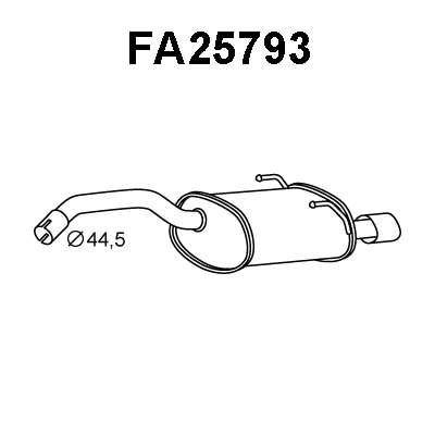 FA25793 VENEPORTE Глушитель выхлопных газов конечный (фото 1)