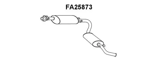 FA25873 VENEPORTE Глушитель выхлопных газов конечный (фото 1)