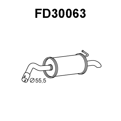 FD30063 VENEPORTE Глушитель выхлопных газов конечный (фото 1)