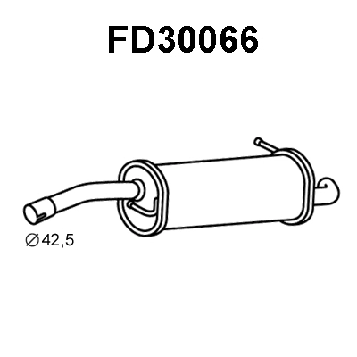 FD30066 VENEPORTE Глушитель выхлопных газов конечный (фото 1)