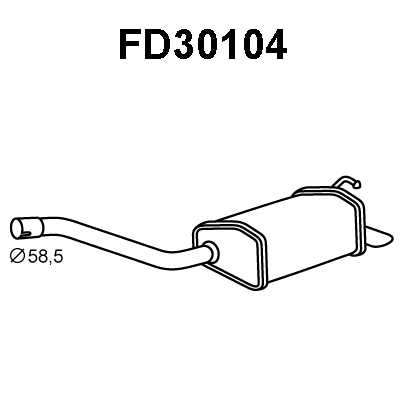 FD30104 VENEPORTE Глушитель выхлопных газов конечный (фото 1)
