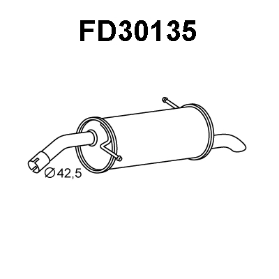 FD30135 VENEPORTE Глушитель выхлопных газов конечный (фото 1)