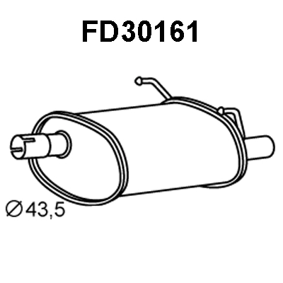 FD30161 VENEPORTE Глушитель выхлопных газов конечный (фото 1)