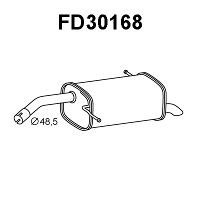 FD30168 VENEPORTE Глушитель выхлопных газов конечный (фото 1)