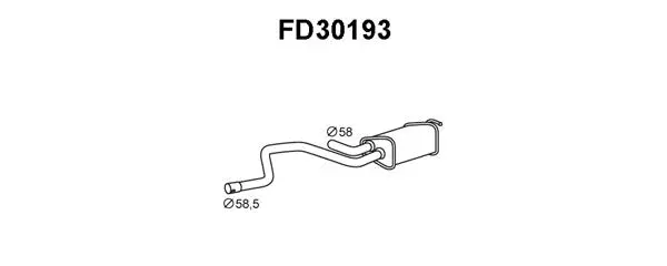 FD30193 VENEPORTE Глушитель выхлопных газов конечный (фото 1)