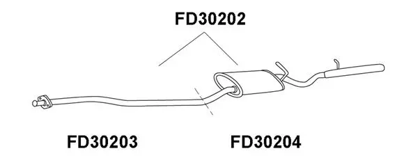 FD30204 VENEPORTE Глушитель выхлопных газов конечный (фото 1)