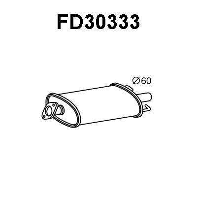 FD30333 VENEPORTE Глушитель выхлопных газов конечный (фото 1)