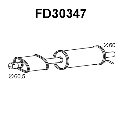 FD30347 VENEPORTE Глушитель выхлопных газов конечный (фото 1)