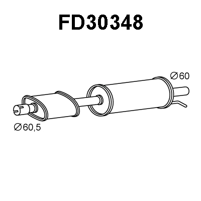 FD30348 VENEPORTE Глушитель выхлопных газов конечный (фото 1)
