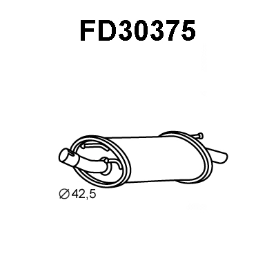 FD30375 VENEPORTE Глушитель выхлопных газов конечный (фото 1)
