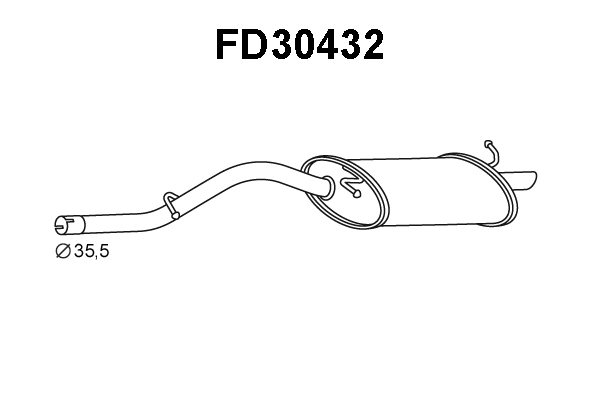 FD30432 VENEPORTE Глушитель выхлопных газов конечный (фото 1)