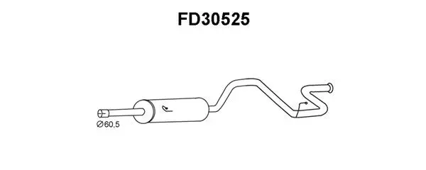 FD30525 VENEPORTE Глушитель выхлопных газов конечный (фото 1)