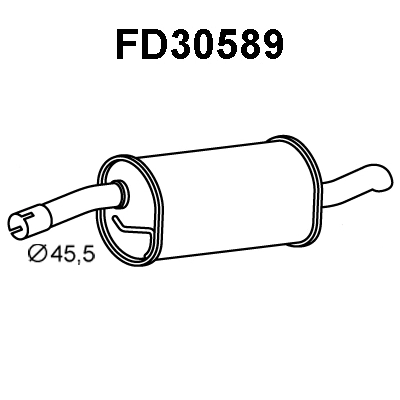 FD30589 VENEPORTE Глушитель выхлопных газов конечный (фото 1)