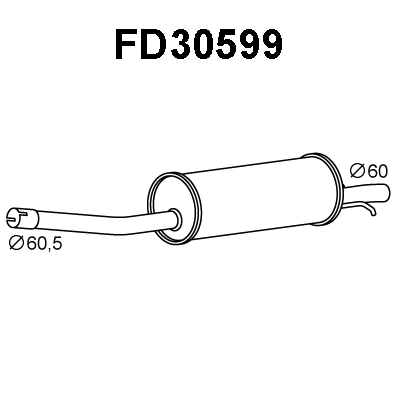 FD30599 VENEPORTE Глушитель выхлопных газов конечный (фото 1)