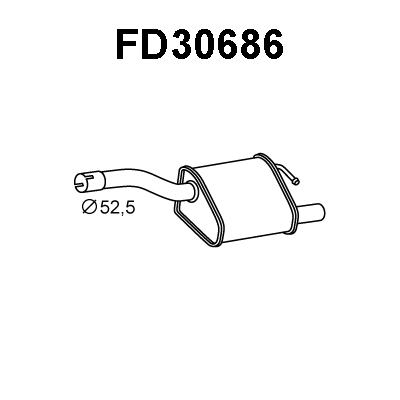 FD30686 VENEPORTE Глушитель выхлопных газов конечный (фото 1)