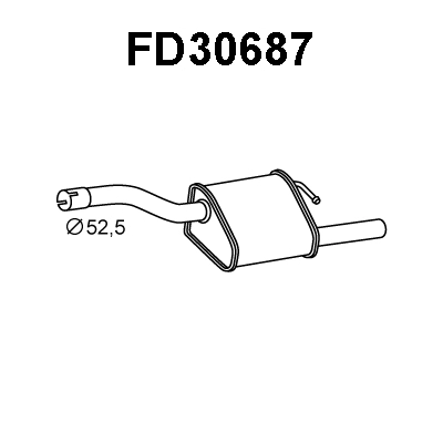 FD30687 VENEPORTE Глушитель выхлопных газов конечный (фото 1)