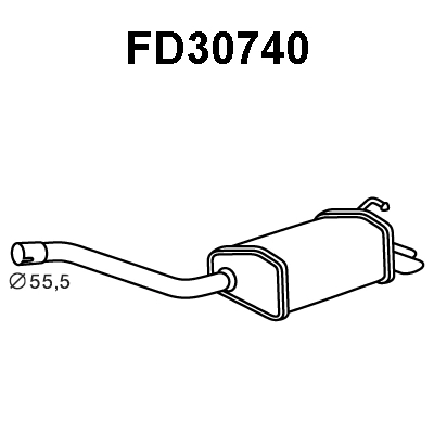 FD30740 VENEPORTE Глушитель выхлопных газов конечный (фото 1)