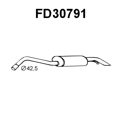 FD30791 VENEPORTE Глушитель выхлопных газов конечный (фото 1)