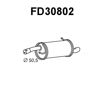 FD30802 VENEPORTE Глушитель выхлопных газов конечный (фото 1)