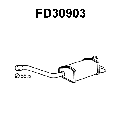 FD30903 VENEPORTE Глушитель выхлопных газов конечный (фото 1)