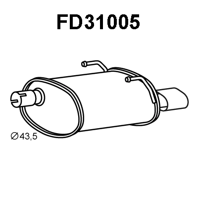 FD31005 VENEPORTE Глушитель выхлопных газов конечный (фото 1)