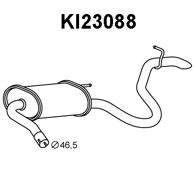 KI23088 VENEPORTE Глушитель выхлопных газов конечный (фото 1)