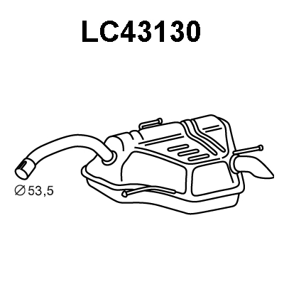 LC43130 VENEPORTE Глушитель выхлопных газов конечный (фото 1)