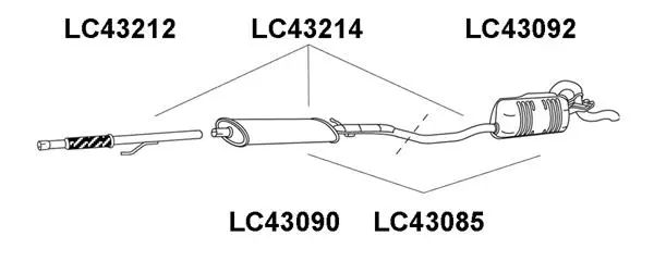 LC43214 VENEPORTE Глушитель выхлопных газов конечный (фото 1)