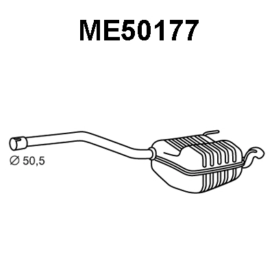 ME50177 VENEPORTE Глушитель выхлопных газов конечный (фото 1)