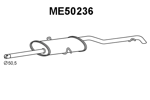 ME50236 VENEPORTE Глушитель выхлопных газов конечный (фото 1)