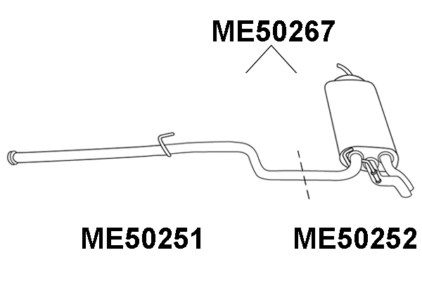 ME50267 VENEPORTE Глушитель выхлопных газов конечный (фото 1)