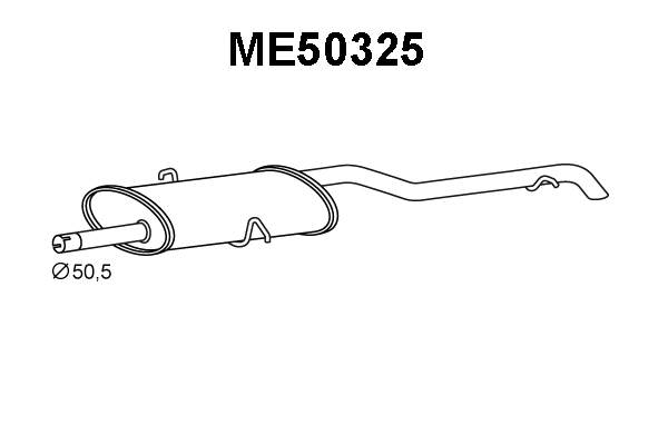 ME50325 VENEPORTE Глушитель выхлопных газов конечный (фото 1)
