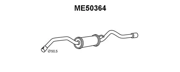 ME50364 VENEPORTE Глушитель выхлопных газов конечный (фото 1)