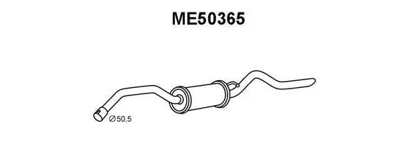 ME50365 VENEPORTE Глушитель выхлопных газов конечный (фото 1)