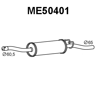 ME50401 VENEPORTE Глушитель выхлопных газов конечный (фото 1)