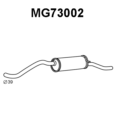 MG73002 VENEPORTE Глушитель выхлопных газов конечный (фото 1)