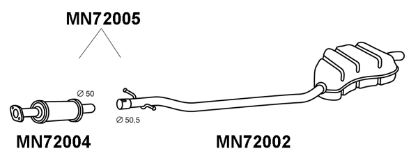 MN72005 VENEPORTE Глушитель выхлопных газов конечный (фото 1)