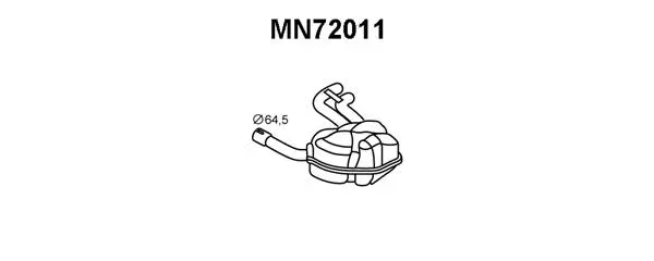 MN72011 VENEPORTE Глушитель выхлопных газов конечный (фото 1)