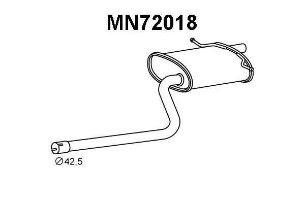 MN72018 VENEPORTE Глушитель выхлопных газов конечный (фото 1)