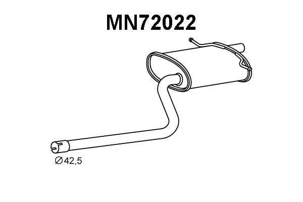 MN72022 VENEPORTE Глушитель выхлопных газов конечный (фото 1)