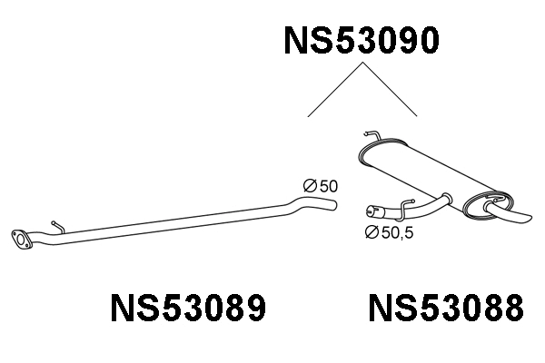 NS53090 VENEPORTE Глушитель выхлопных газов конечный (фото 1)